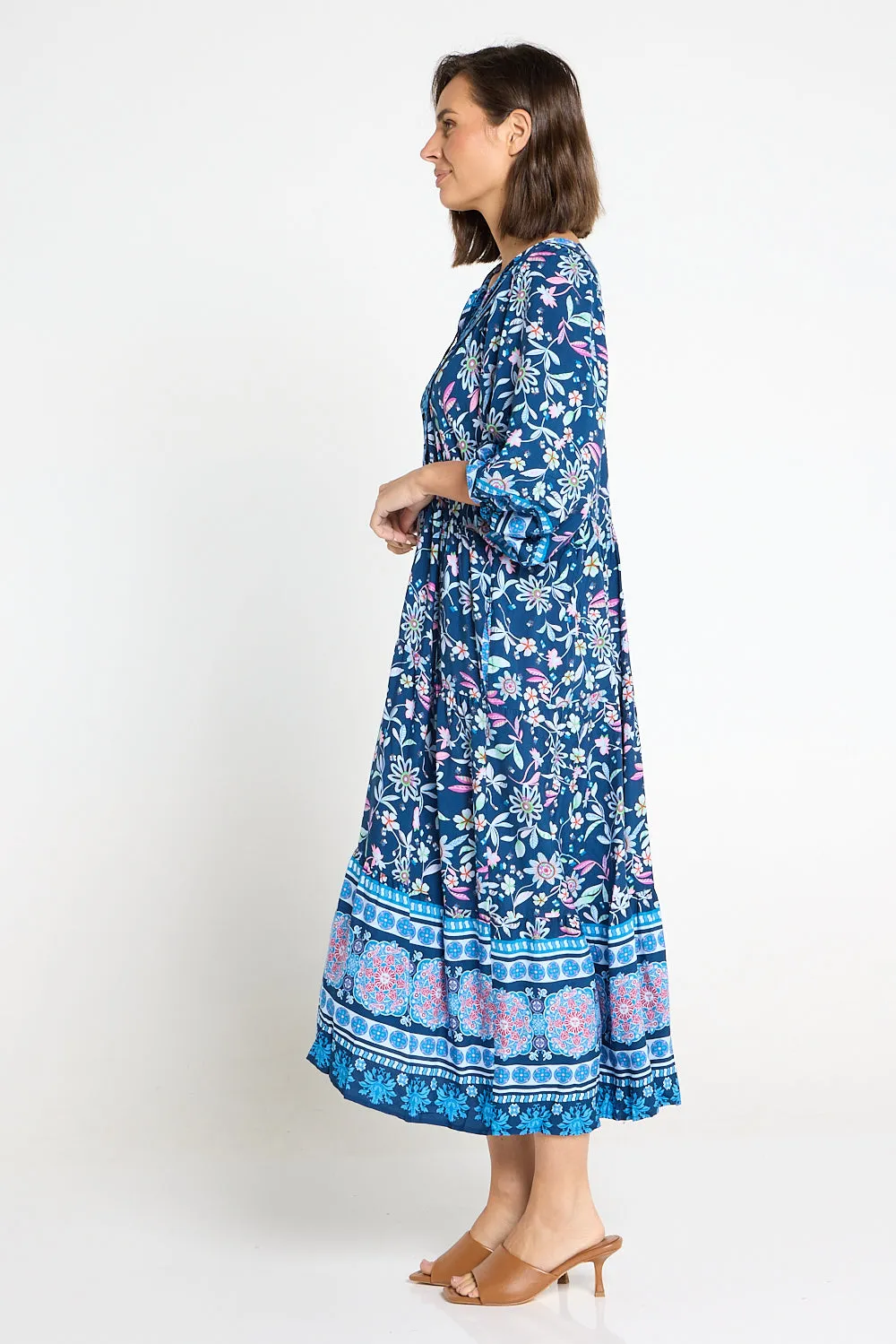 Aleria Dress - Navy Floral
