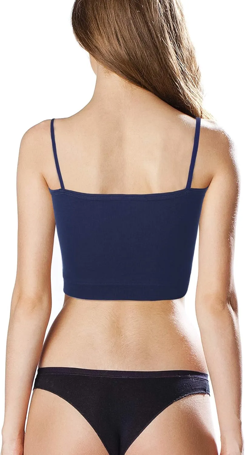 Boao 3 Pcs Crop Camisole Top Spaghetti Strap Tank Sleeveless Crop Tank Top for Women Sports