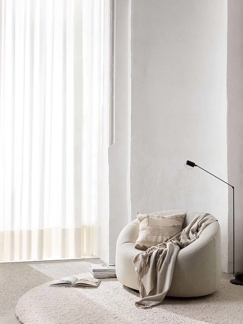 Cashmere Mix Throw - Oatmeal/Chalk