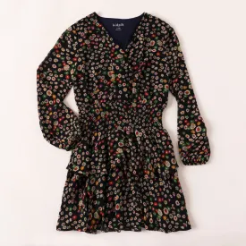 Classic Floral Wrap Dress