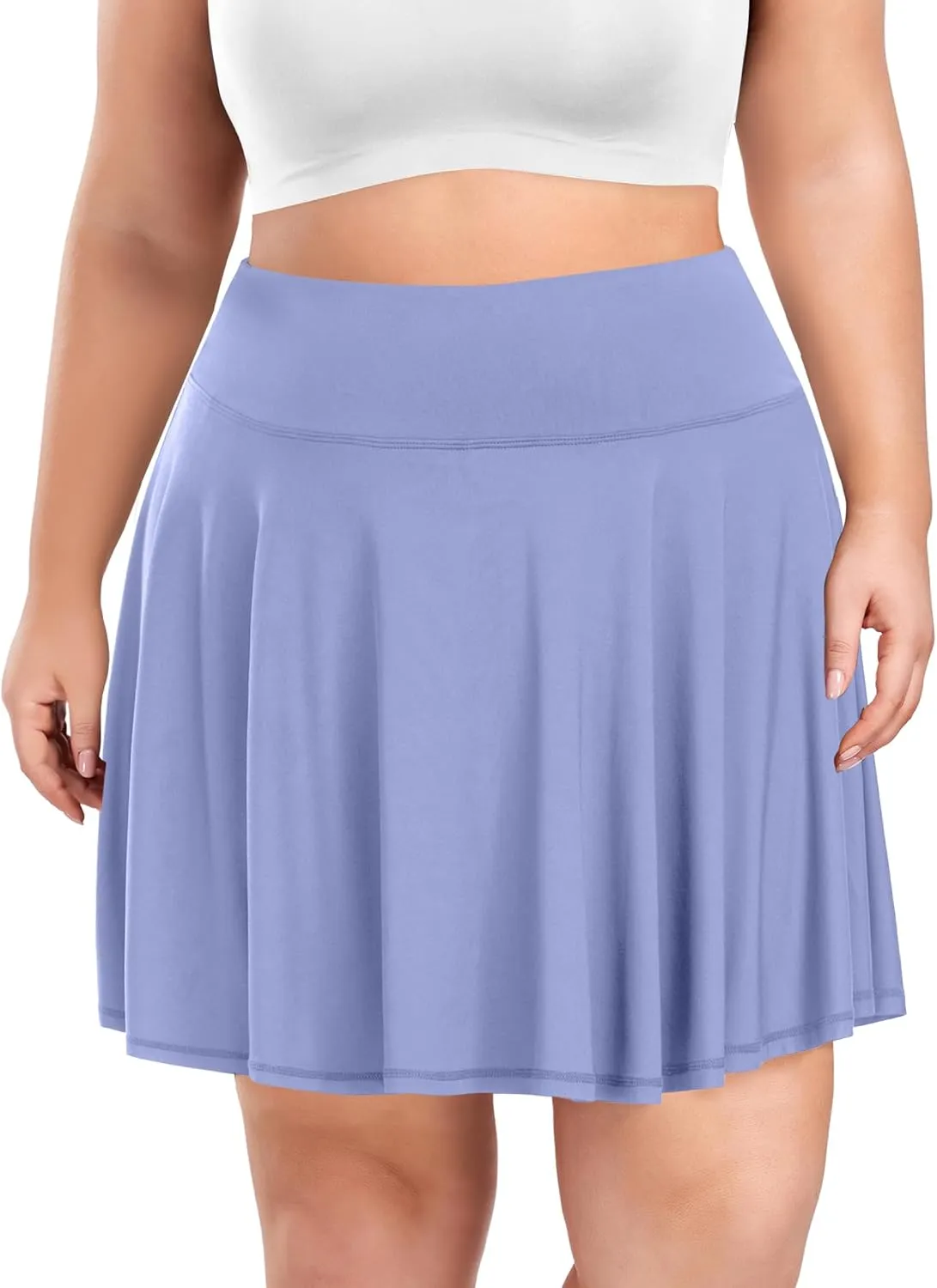 COOTRY Women's Plus Size Pleated Tennis Skirt with Shorts Athletic Golf Skorts with Pockets High Waisted Workout Skirts