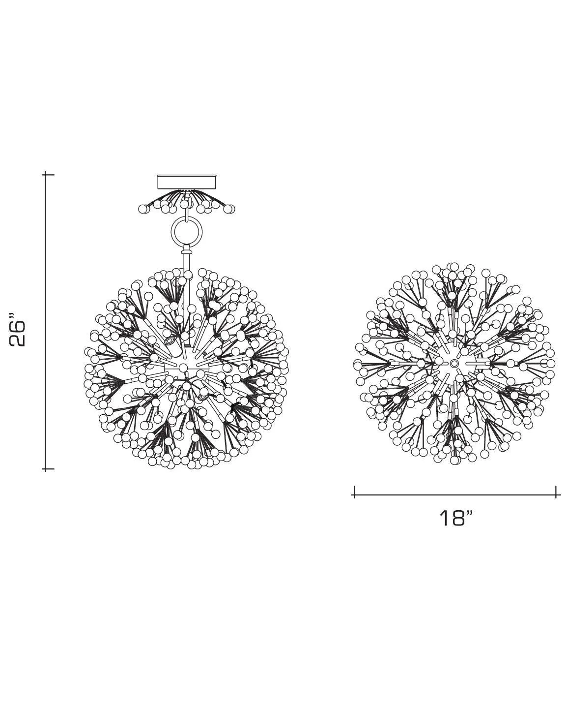 Dandelion 18 Chandelier