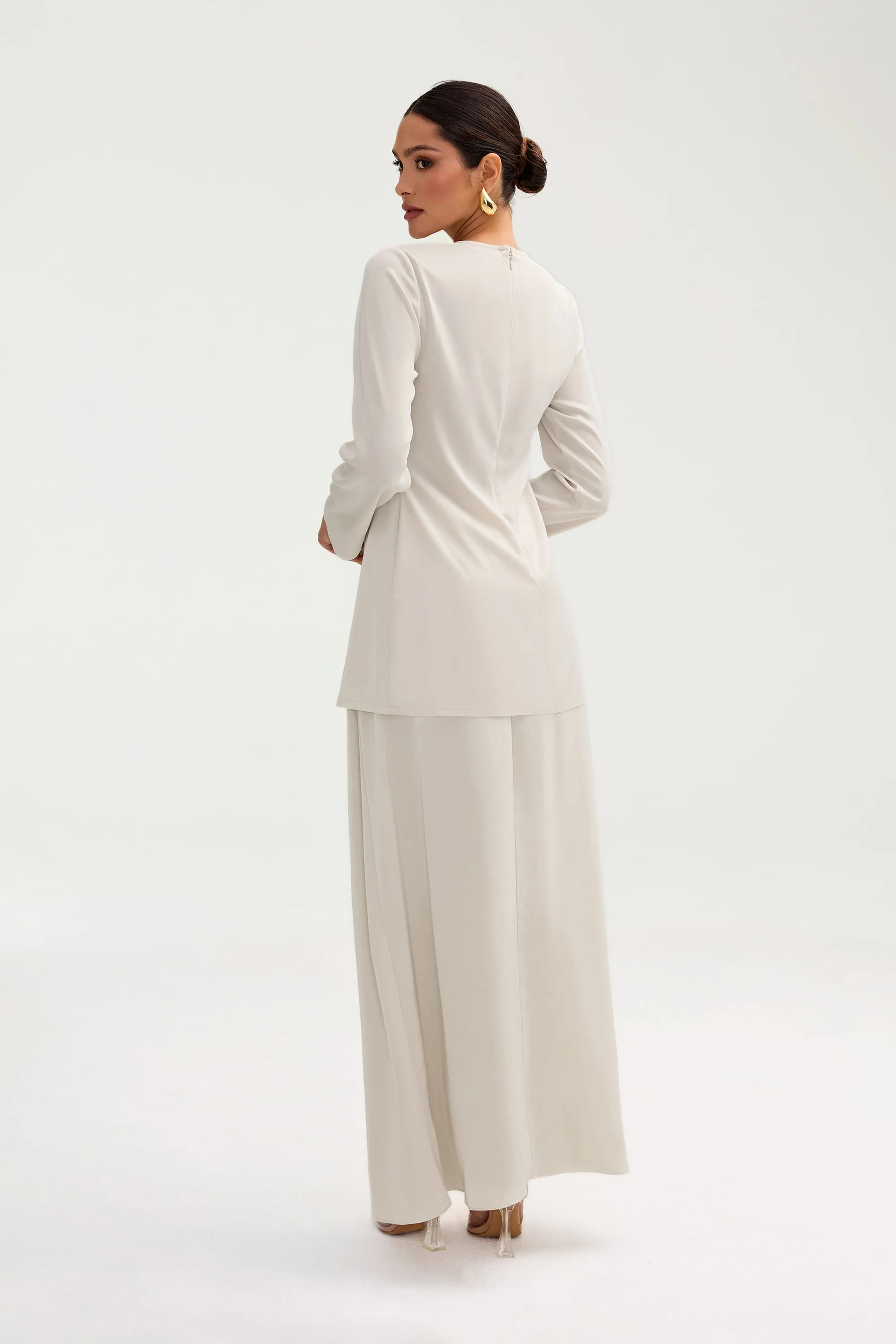 Essential Satin Top - Stone