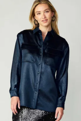 Flap Pocket Button Down Top
