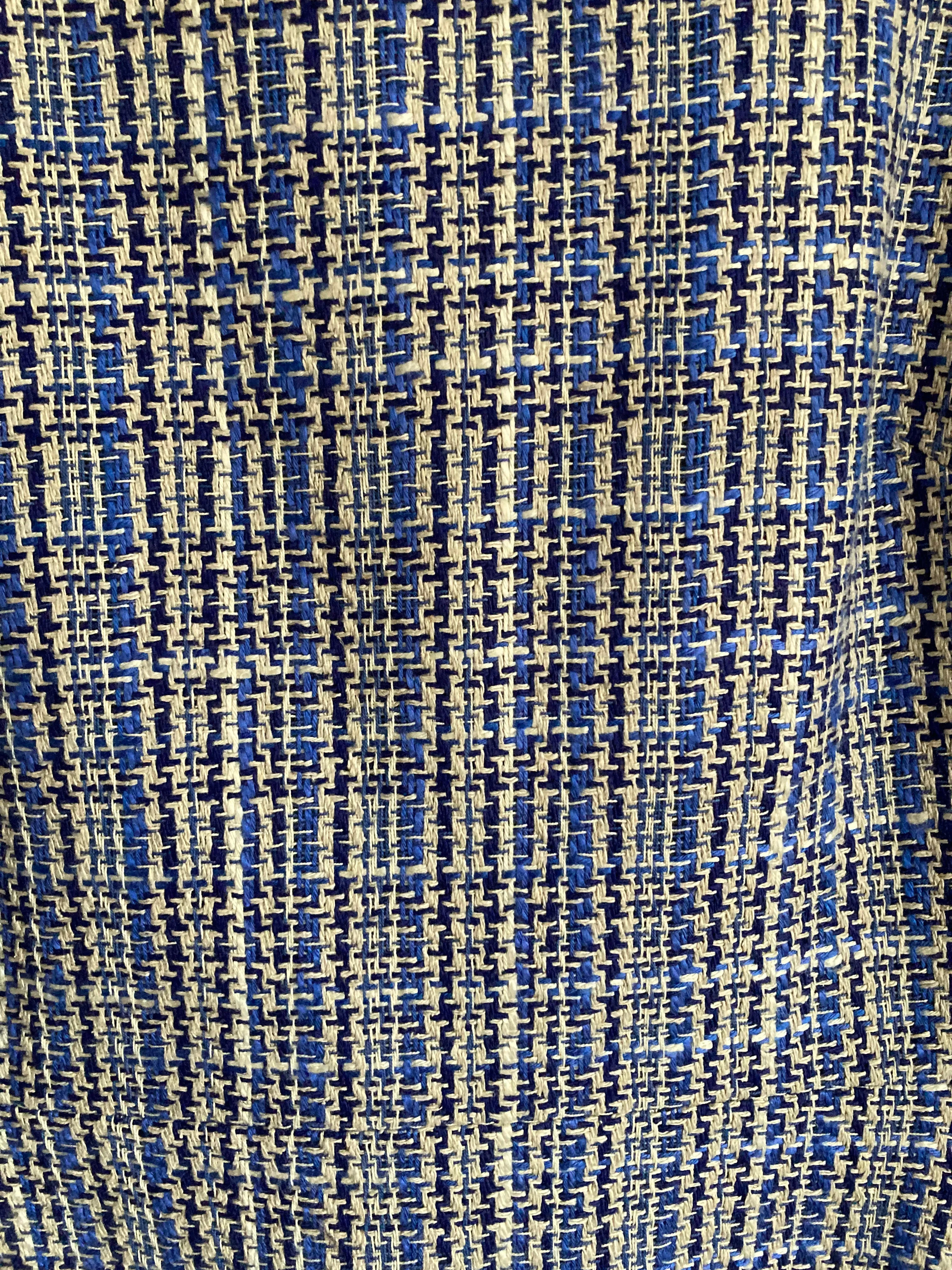 Jigsaw Blue Tweed Effect Sleeveless Dress UK Size 12