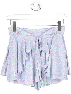 Majorelle Blue Floral Skort UK XXS