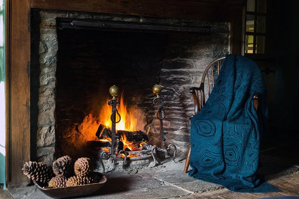 Malachite Teal Cashmere Throw by Saved New York