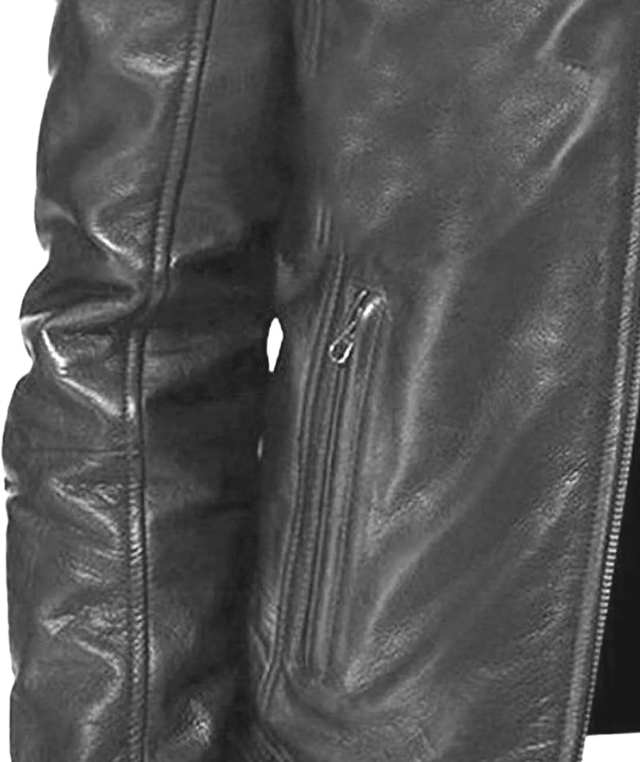 Men's Casual Leather Jacket Motorcycle Lightweight PU Outwear Stand Collar Bomber Leather Jacket