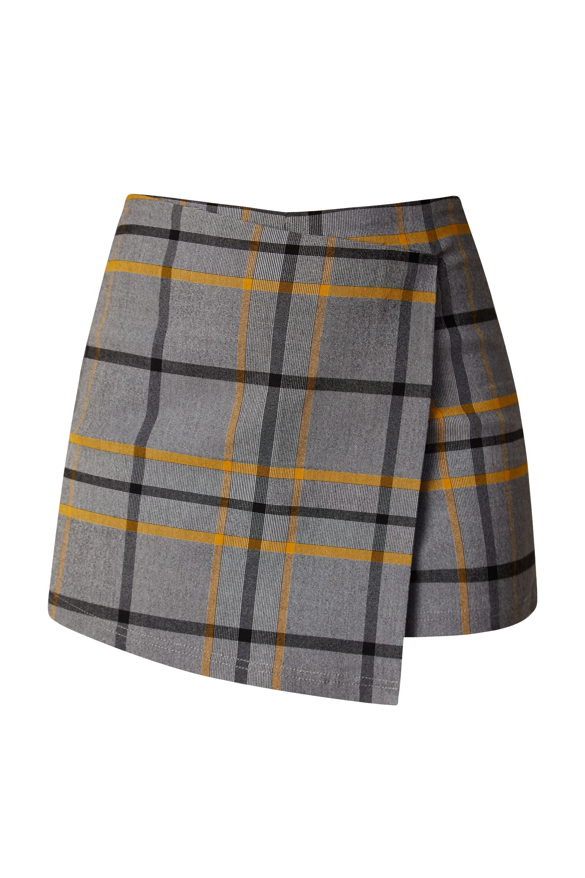 Prudence Gray Plaid Skort