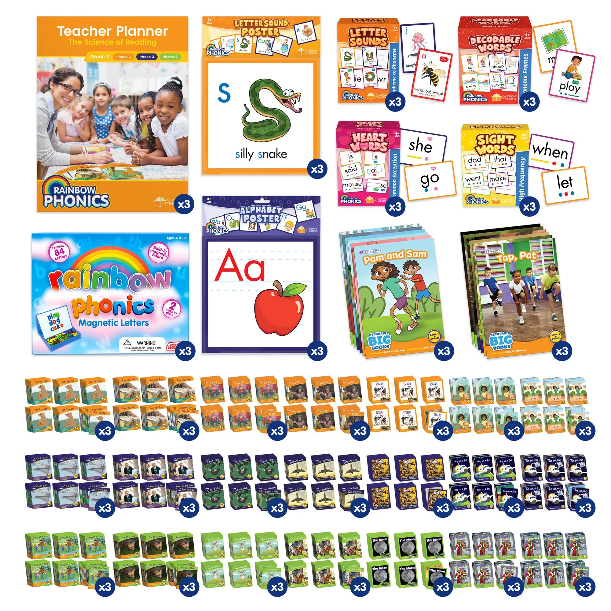 Rainbow Phonics School Kit K