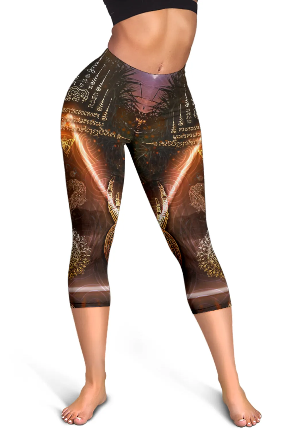 Sak yant || women Capris || by Cosmic Shiva