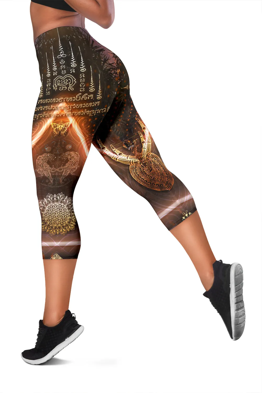 Sak yant || women Capris || by Cosmic Shiva