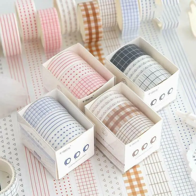 Simple Grid Washi Tape Set