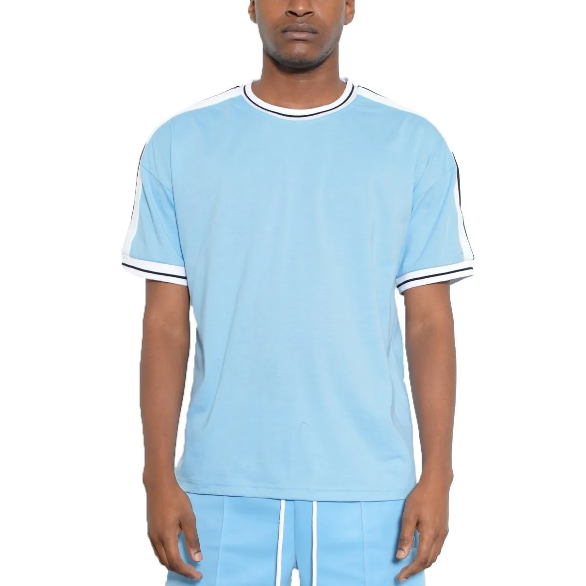 Sky Blue Striped T-Shirt