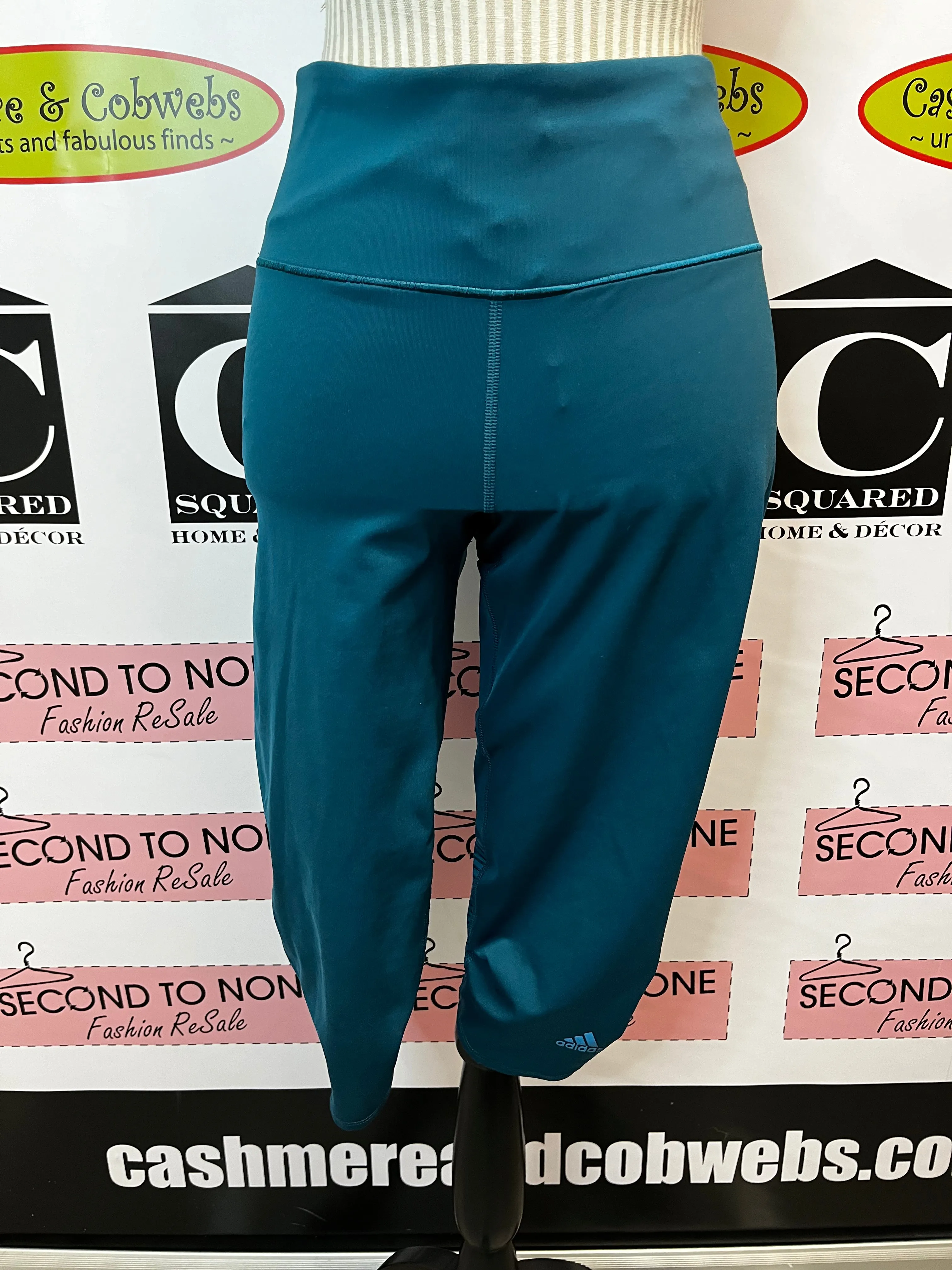 Teal Adidas Capris (Size M)