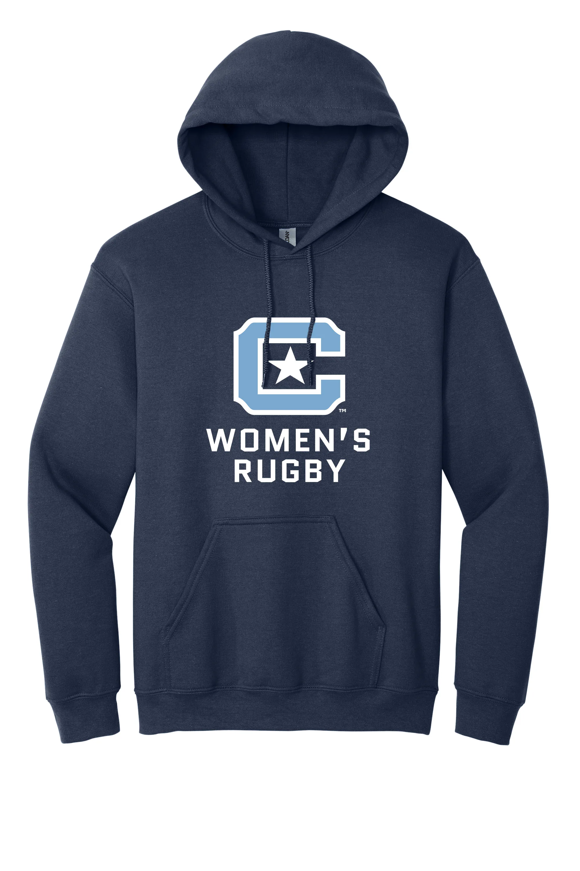 The Citadel Block C Star logo, Sports - Women's Rugby,  Heavy Blend™ Hooded Unisex Sweatshirt