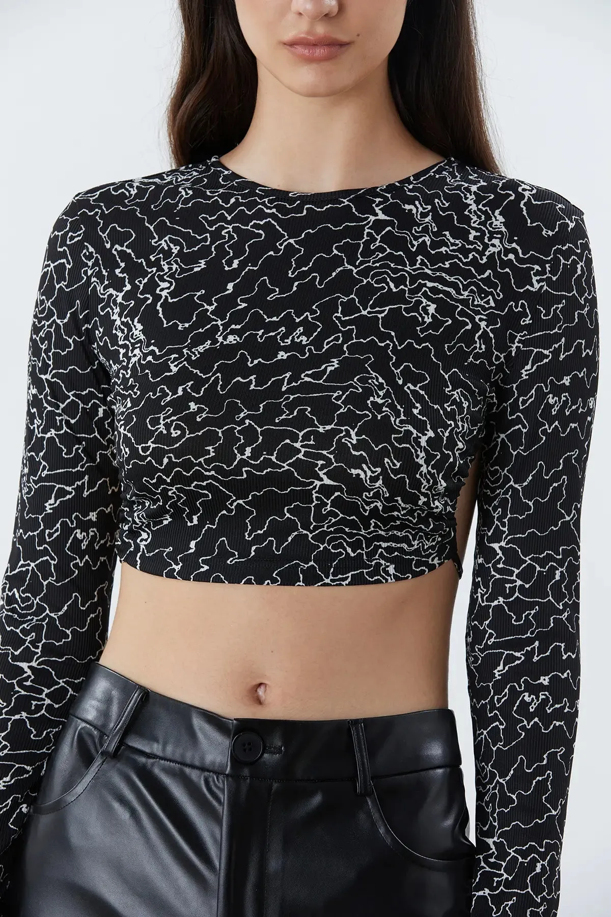 Tie Back Backless Crop Top