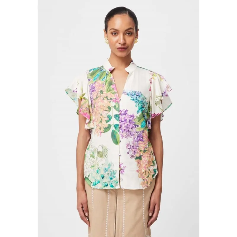 Tierra Linen Viscose Top | Wisteria Alba