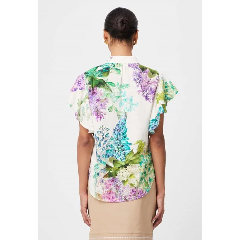 Tierra Linen Viscose Top | Wisteria Alba