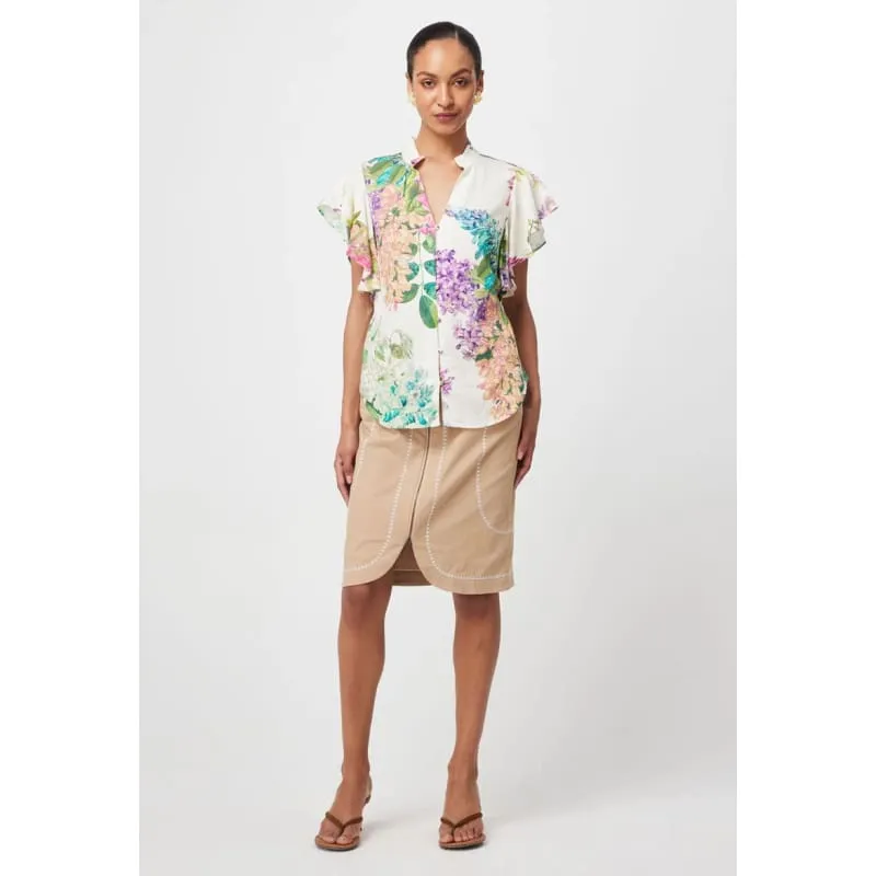 Tierra Linen Viscose Top | Wisteria Alba